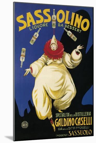 Italy - Sassolino Liquore da Dessert Promotional Poster-Lantern Press-Mounted Art Print