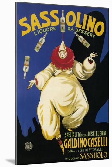 Italy - Sassolino Liquore da Dessert Promotional Poster-Lantern Press-Mounted Art Print