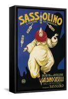 Italy - Sassolino Liquore da Dessert Promotional Poster-Lantern Press-Framed Stretched Canvas