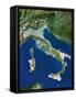 Italy, Satellite Image-PLANETOBSERVER-Framed Stretched Canvas