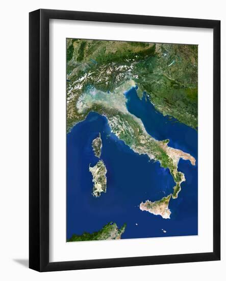 Italy, Satellite Image-PLANETOBSERVER-Framed Photographic Print