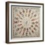 Italy, Scarf Depicting Coat of Arms of Cavalry Regiment-null-Framed Giclee Print