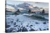 Italy, Sicily, Acitrezza Cliff in a Winter Storm-Salvo Orlando-Stretched Canvas