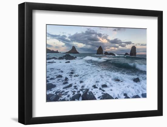 Italy, Sicily, Acitrezza Cliff in a Winter Storm-Salvo Orlando-Framed Photographic Print