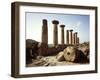 Italy, Sicily, Agrigento, Doric Temple of Heracles-null-Framed Giclee Print