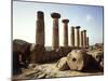 Italy, Sicily, Agrigento, Doric Temple of Heracles-null-Mounted Giclee Print
