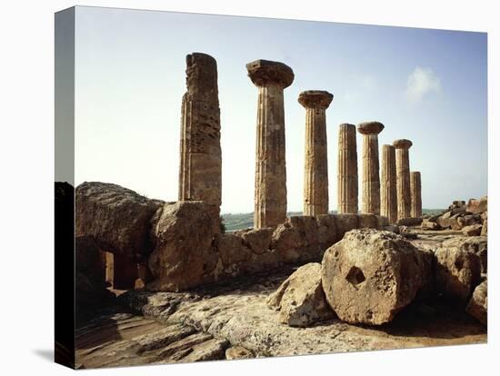 Italy, Sicily, Agrigento, Doric Temple of Heracles-null-Stretched Canvas