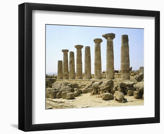 Italy, Sicily, Agrigento, Valley of the Temples, Temple of Hercules-null-Framed Giclee Print