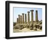 Italy, Sicily, Agrigento, Valley of the Temples, Temple of Hercules-null-Framed Giclee Print