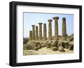 Italy, Sicily, Agrigento, Valley of the Temples, Temple of Hercules-null-Framed Giclee Print