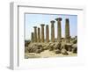 Italy, Sicily, Agrigento, Valley of the Temples, Temple of Hercules-null-Framed Giclee Print