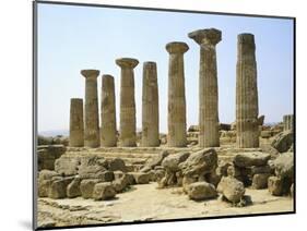 Italy, Sicily, Agrigento, Valley of the Temples, Temple of Hercules-null-Mounted Giclee Print