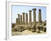 Italy, Sicily, Agrigento, Valley of the Temples, Temple of Hercules-null-Framed Giclee Print