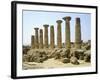 Italy, Sicily, Agrigento, Valley of the Temples, Temple of Hercules-null-Framed Giclee Print