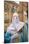 Italy, Sicily, Enna. Incappuciati or Hooded Persons on Good Friday During the Holy Week Processions-Ken Scicluna-Mounted Photographic Print