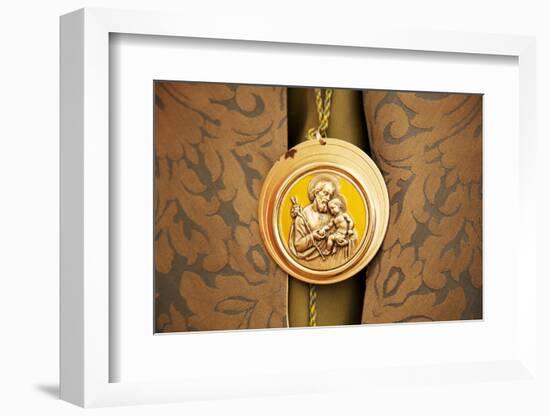 Italy, Sicily, Enna. Medallion Worn by the Respective Brotherhood During Holy Week Ceremonies.-Ken Scicluna-Framed Photographic Print