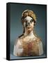 Italy, Sicily, Kore Bust, Ppolychrome Terracotta-null-Framed Stretched Canvas