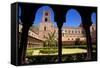 Italy, Sicily, Monreale. the Cathedral Form under the Monastery Arches.-Ken Scicluna-Framed Stretched Canvas