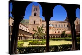 Italy, Sicily, Monreale. the Cathedral Form under the Monastery Arches.-Ken Scicluna-Stretched Canvas