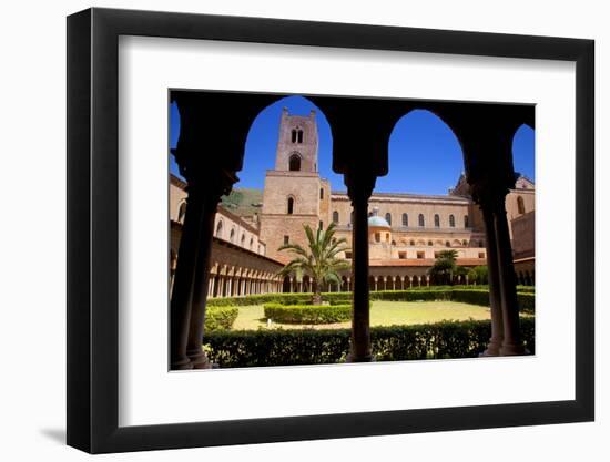 Italy, Sicily, Monreale. the Cathedral Form under the Monastery Arches.-Ken Scicluna-Framed Photographic Print