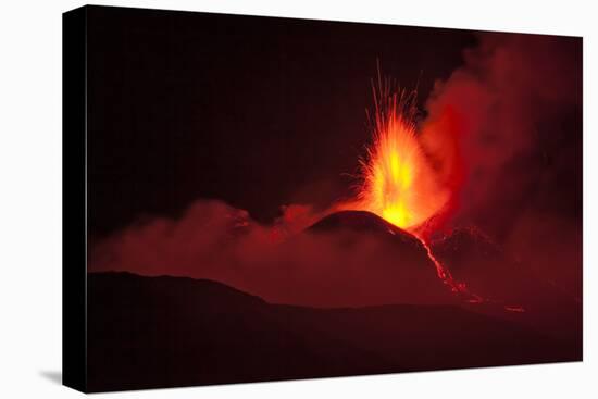 Italy, Sicily, Mt. Etna, Strombolian Activity-Salvo Orlando-Stretched Canvas