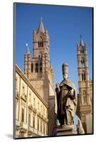 Italy, Sicily, Palermo. Detail of Statue in Front of the Cathedral.-Ken Scicluna-Mounted Photographic Print