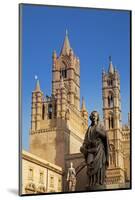 Italy, Sicily, Palermo. Detail of Statue in Front of the Cathedral.-Ken Scicluna-Mounted Photographic Print