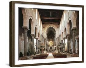 Italy, Sicily, Palermo Province, Cefalù Cathedral, Nave-null-Framed Giclee Print