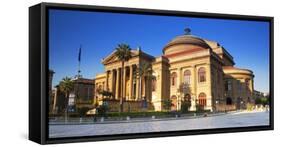 Italy, Sicily, Palermo. Teatro Massimo.-Ken Scicluna-Framed Stretched Canvas