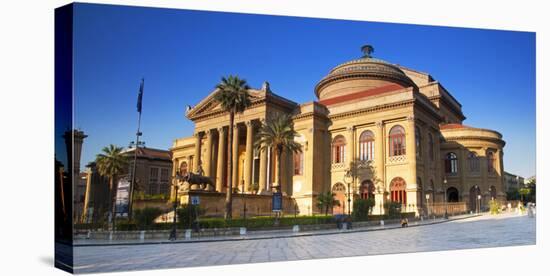 Italy, Sicily, Palermo. Teatro Massimo.-Ken Scicluna-Stretched Canvas