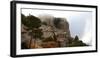 Italy, Sicily, province of Trapani, Erice, Norman castle, rock, fog, early morning-Ralf Adler-Framed Photographic Print