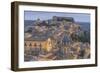 Italy, Sicily, Ragusa, Looking down on Ragusa Ibla at Dusk-Rob Tilley-Framed Photographic Print