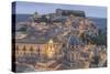 Italy, Sicily, Ragusa, Looking down on Ragusa Ibla at Dusk-Rob Tilley-Stretched Canvas