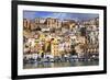 Italy, Sicily, Sciacca. the Port with the Houses in the Historic Centre.-Ken Scicluna-Framed Photographic Print