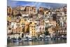 Italy, Sicily, Sciacca. the Port with the Houses in the Historic Centre.-Ken Scicluna-Mounted Photographic Print