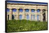 Italy, Sicily, Segesta. The Greek temple is made of 36 columns.-Michele Molinari-Framed Stretched Canvas