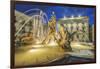 Italy, Sicily, Syracuse. Twilight Piazza Archimede-Rob Tilley-Framed Photographic Print