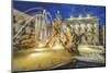 Italy, Sicily, Syracuse. Twilight Piazza Archimede-Rob Tilley-Mounted Photographic Print