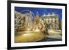 Italy, Sicily, Syracuse. Twilight Piazza Archimede-Rob Tilley-Framed Premium Photographic Print