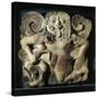 Italy, Sicily, Syracuse, Winged Gorgon Running, Terracotta-null-Stretched Canvas