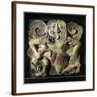 Italy, Sicily, Syracuse, Winged Gorgon Running, Terracotta-null-Framed Giclee Print