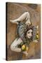 Italy, Sicily, Taormina, ceramic woman with lemons on wall.-Merrill Images-Stretched Canvas