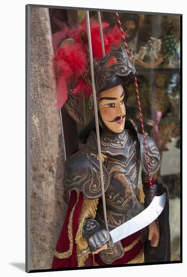 Italy, Sicily, Taormina, knight marionette puppet.-Merrill Images-Mounted Photographic Print