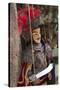 Italy, Sicily, Taormina, knight marionette puppet.-Merrill Images-Stretched Canvas