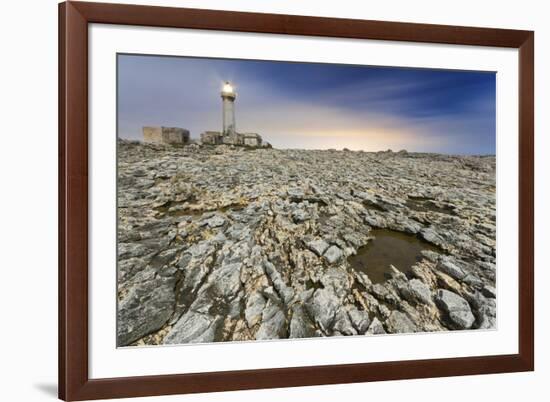 Italy, Sicily, the Lighthouse on the Cliffs of Capo Murro Di Porco, Plemmirio Natural Reserve-Alfonso Morabito-Framed Photographic Print