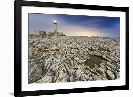 Italy, Sicily, the Lighthouse on the Cliffs of Capo Murro Di Porco, Plemmirio Natural Reserve-Alfonso Morabito-Framed Photographic Print