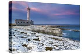 Italy, Sicily, the Santa Croce Lighthouse in Augusta, Taken at Sunset-Alfonso Morabito-Stretched Canvas