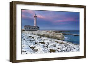 Italy, Sicily, the Santa Croce Lighthouse in Augusta, Taken at Sunset-Alfonso Morabito-Framed Photographic Print