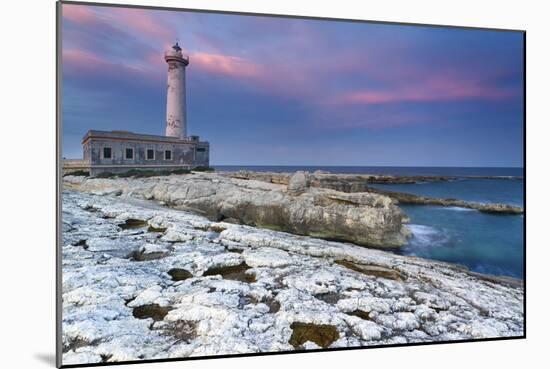 Italy, Sicily, the Santa Croce Lighthouse in Augusta, Taken at Sunset-Alfonso Morabito-Mounted Photographic Print