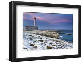 Italy, Sicily, the Santa Croce Lighthouse in Augusta, Taken at Sunset-Alfonso Morabito-Framed Photographic Print